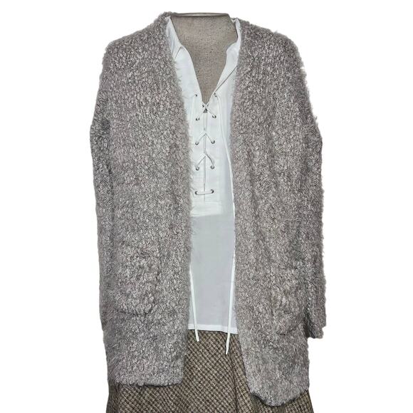 Gray Soft Cardigan Sweater with Pockets Size XS - Picture 1 of 3